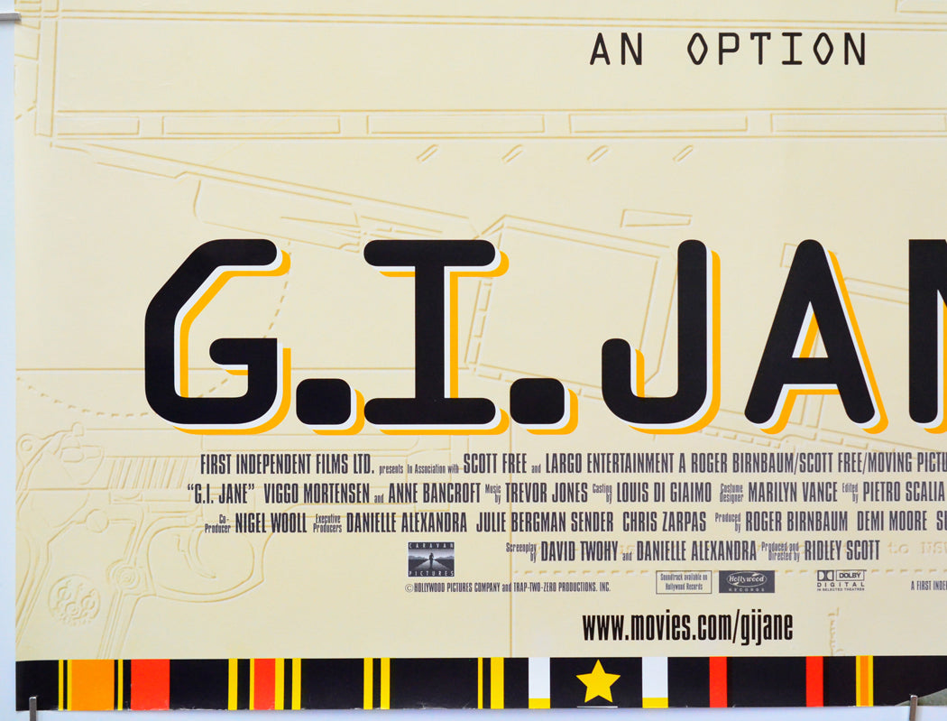 G.I. Jane (Bottom Left) Cinema Quad Movie Poster 