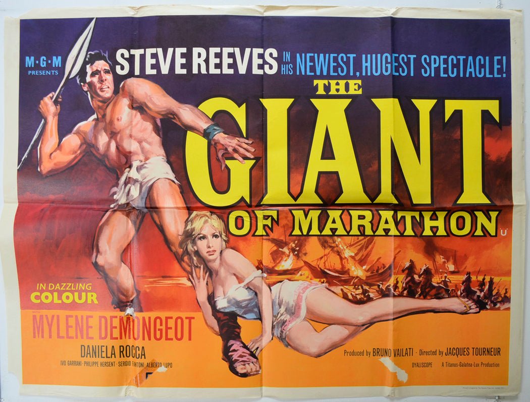 The Giant Of Marathon  (a.k.a. La battaglia di Maratona)  Original Quad Poster - Film Poster - Movie Poster 