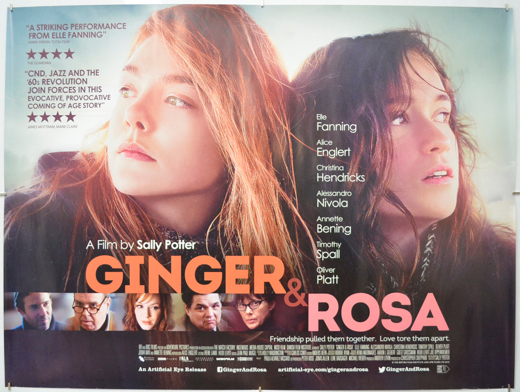 Ginger And Rosa - Original Quad Poster - Film Poster - Movie Poster