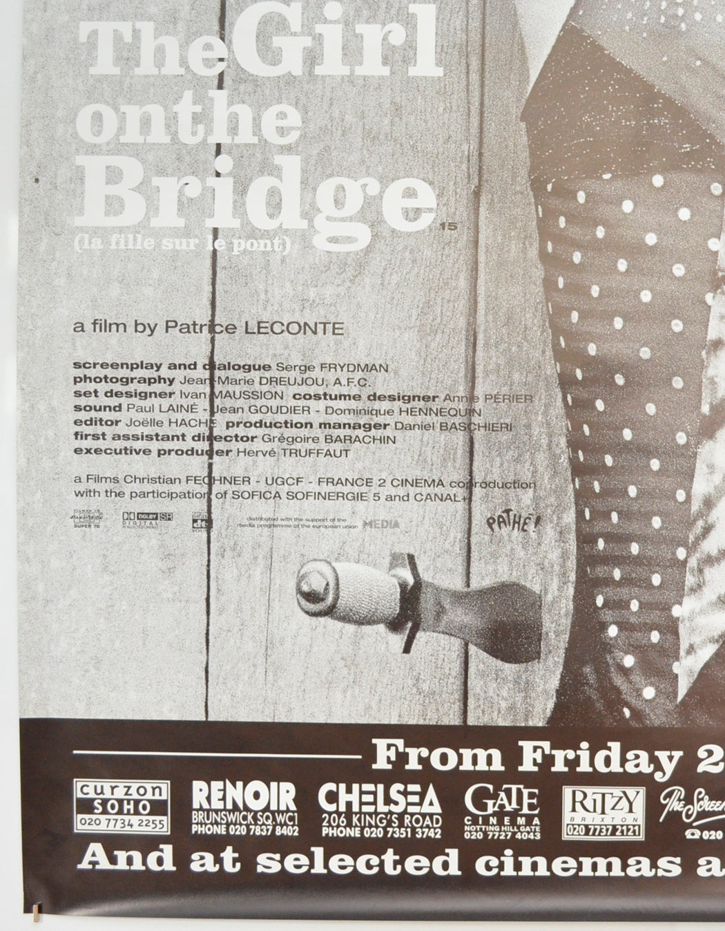 THE GIRL ON THE BRIDGE (Bottom Left) Cinema 4 Sheet Movie Poster 