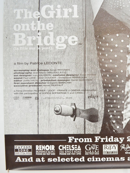 THE GIRL ON THE BRIDGE (Bottom Left) Cinema 4 Sheet Movie Poster 