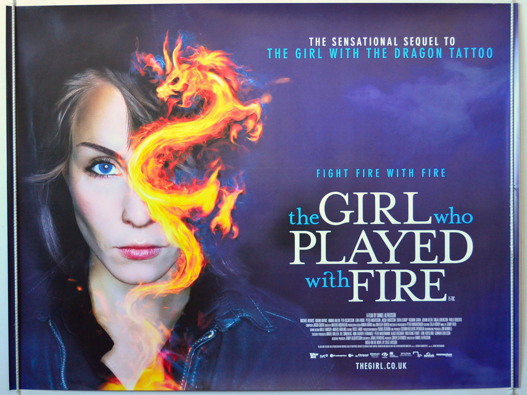 The Girl Who Played With Fire  (a.k.a. Flickan som lekte med elden)   Original British Quad Poster - Movie Poster