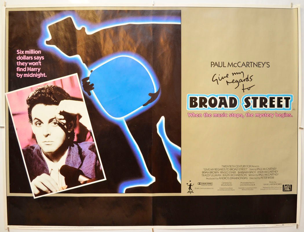 Give My Regards To Broad Street Original Quad Poster - Film Poster - Movie Poster