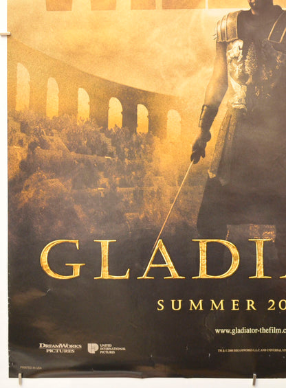 GLADIATOR (Bottom Left) Cinema One Sheet Movie Poster 