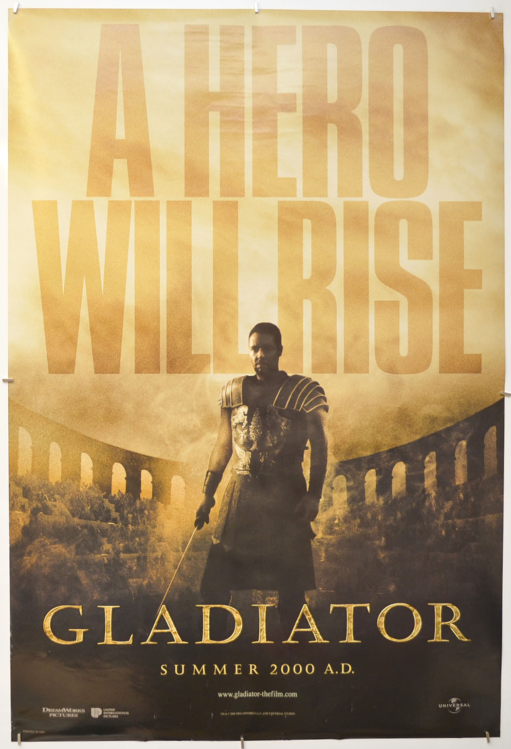 Gladiator (Teaser / Advance Version) Original One Sheet Poster - Film Poster - Movie Poster