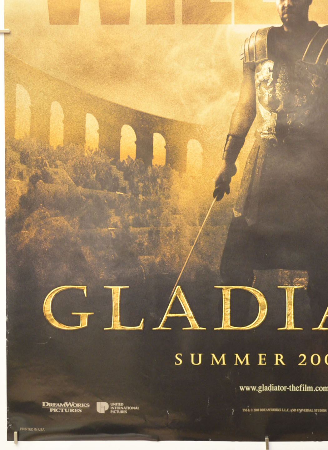 GLADIATOR (Bottom Left) Cinema One Sheet Movie Poster 