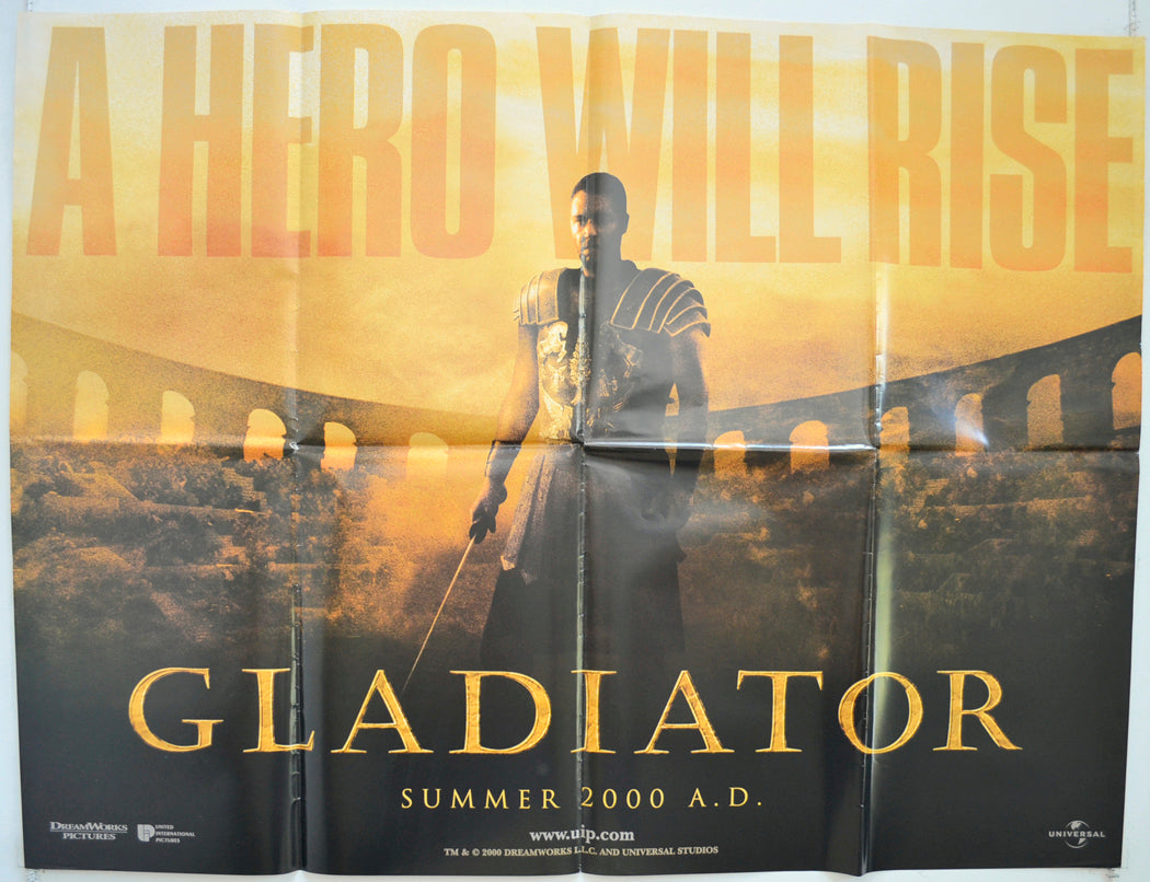 Gladiator  (Teaser / Advance Version)   Original Quad Poster - Film Poster - Movie Poster  