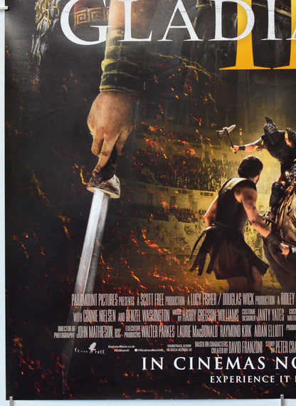Gladiator II (Bottom Left) Cinema One Sheet Movie Poster 