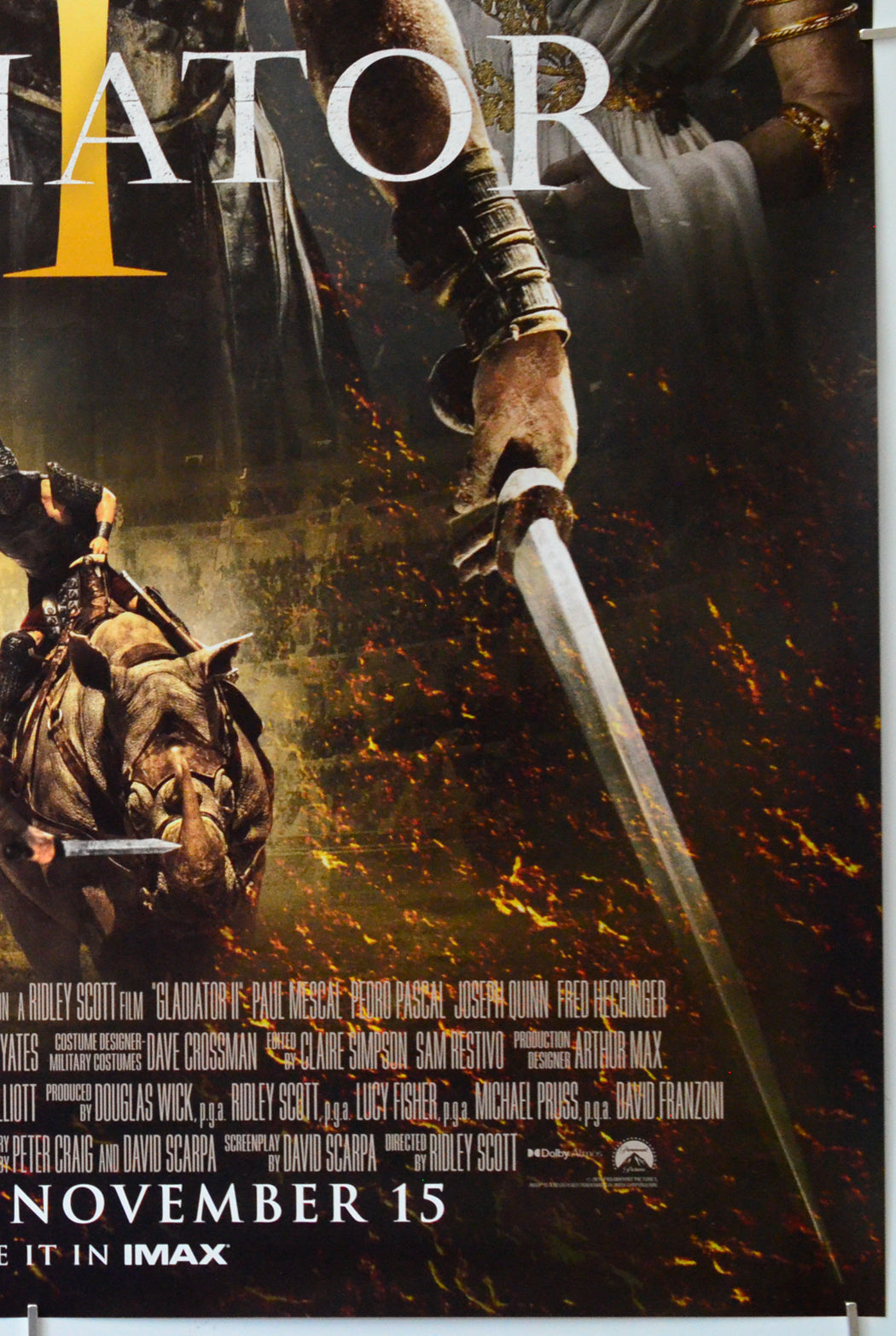 Gladiator II (Bottom Right) Cinema One Sheet Movie Poster 