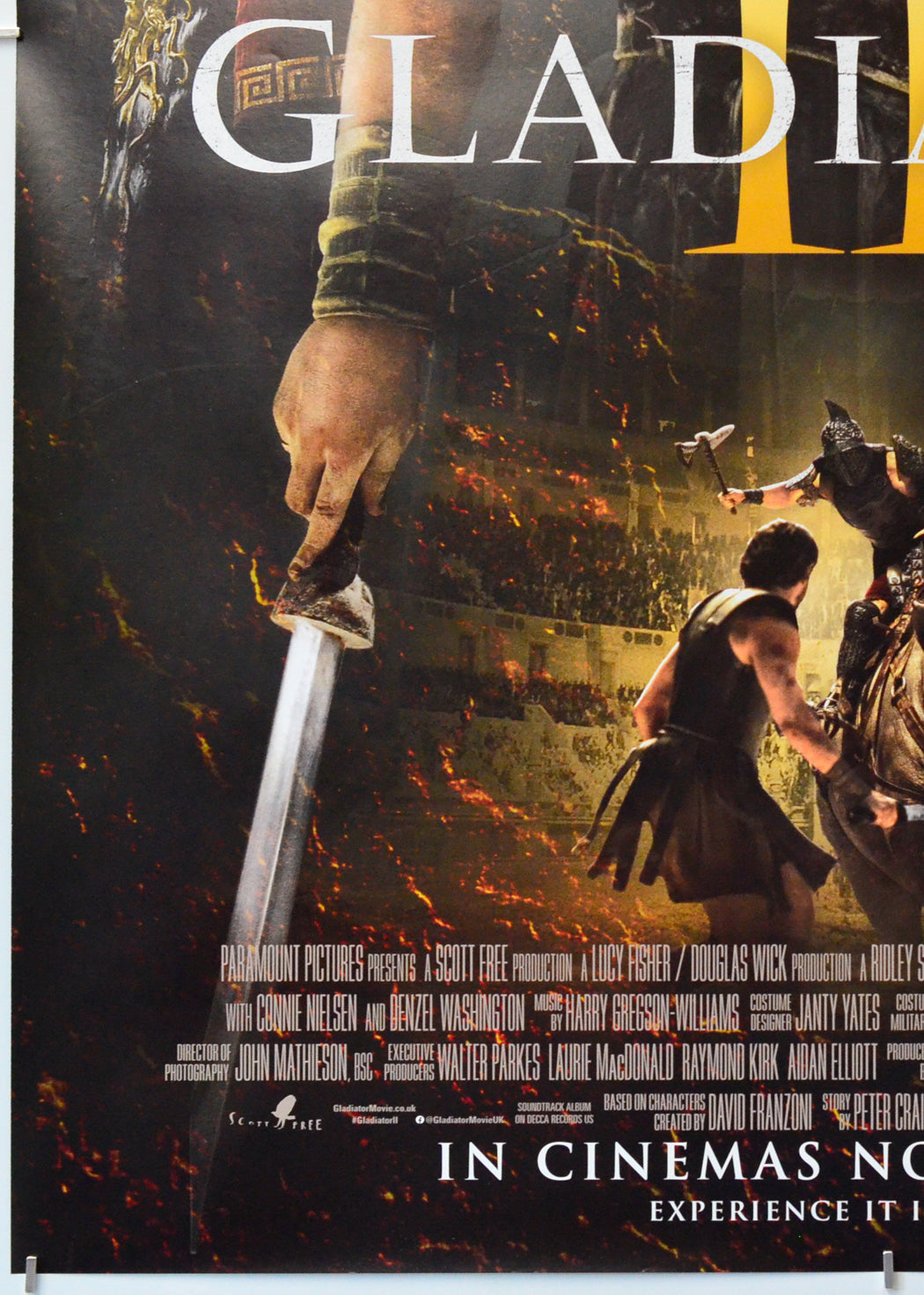 Gladiator II (Bottom Left) Cinema One Sheet Movie Poster 