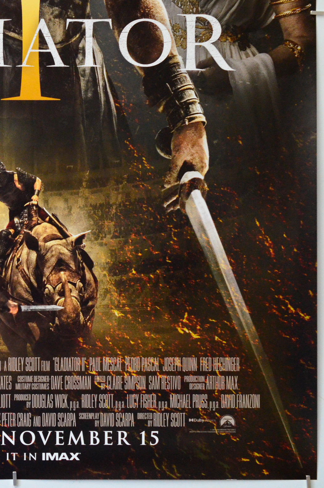 Gladiator II (Bottom Right) Cinema One Sheet Movie Poster 