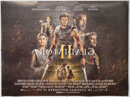 Gladiator II (Back) Cinema Quad Movie Poster 