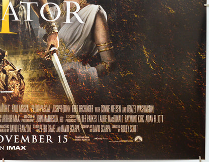 Gladiator II (Bottom Right) Cinema Quad Movie Poster 