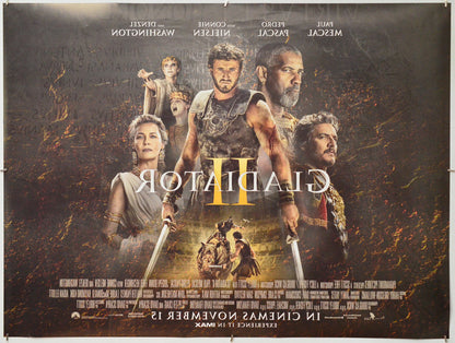 Gladiator II (Back) Cinema Quad Movie Poster 