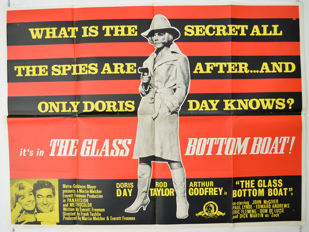 The Glass Bottom Boat   Original Quad Poster - Film Poster - Movie Poster 