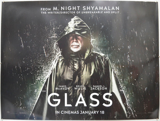 Glass (Bruce Willis Teaser / Advance Version) Original Quad Poster - Film Poster - Movie Poster