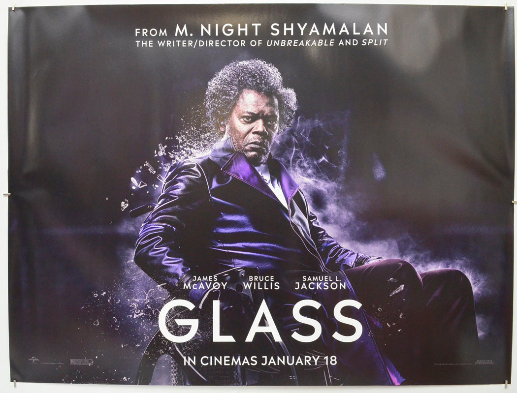 Glass (Samuel L. Jackson Teaser / Advance Version) Original Quad Poster - Film Poster - Movie Poster