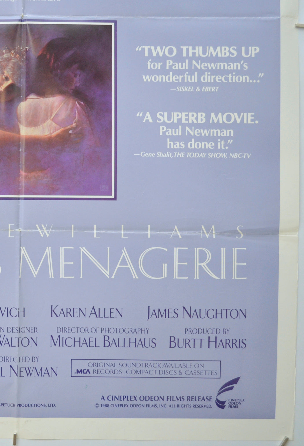 THE GLASS MENAGERIE (Bottom Right) Cinema One Sheet Movie Poster 