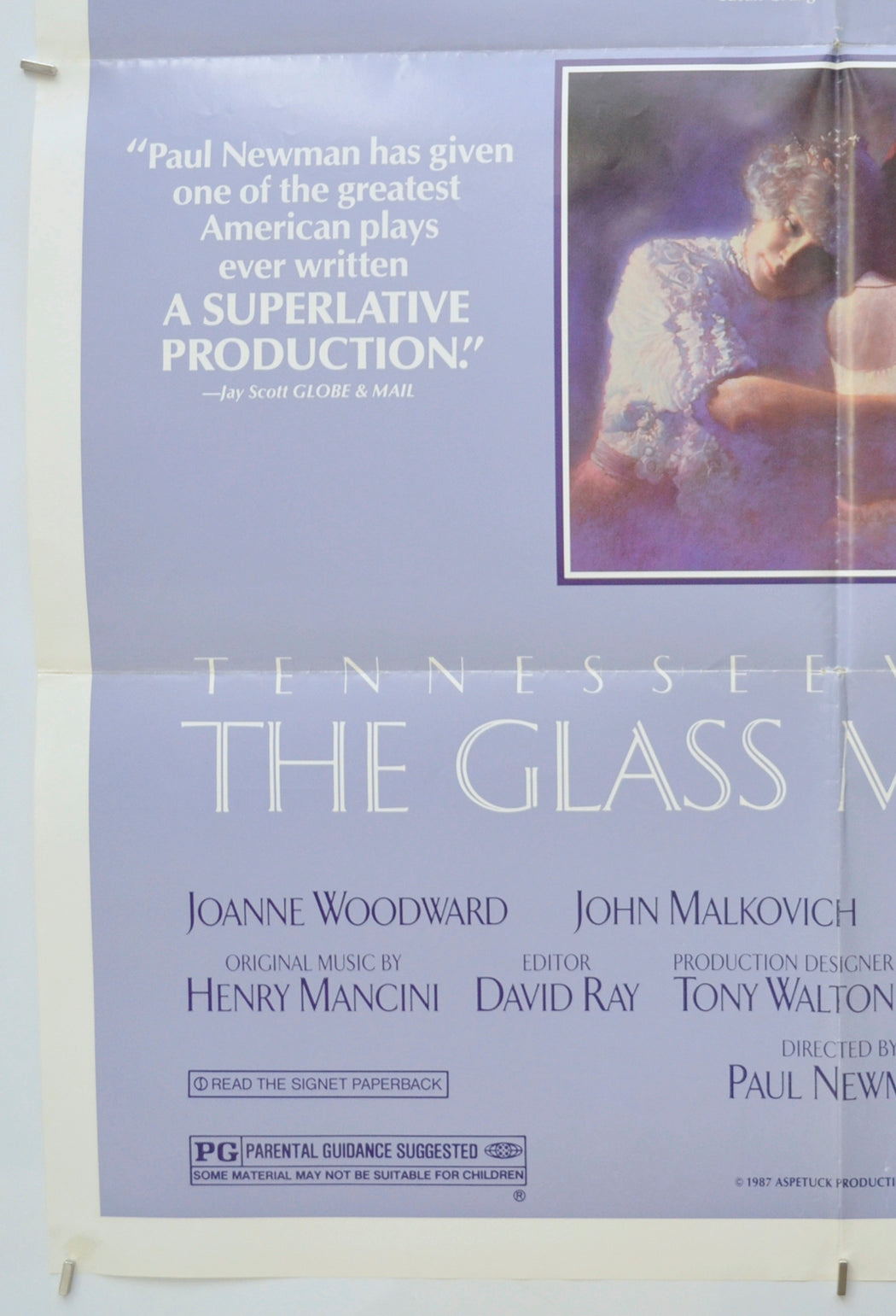 THE GLASS MENAGERIE (Bottom Left) Cinema One Sheet Movie Poster 