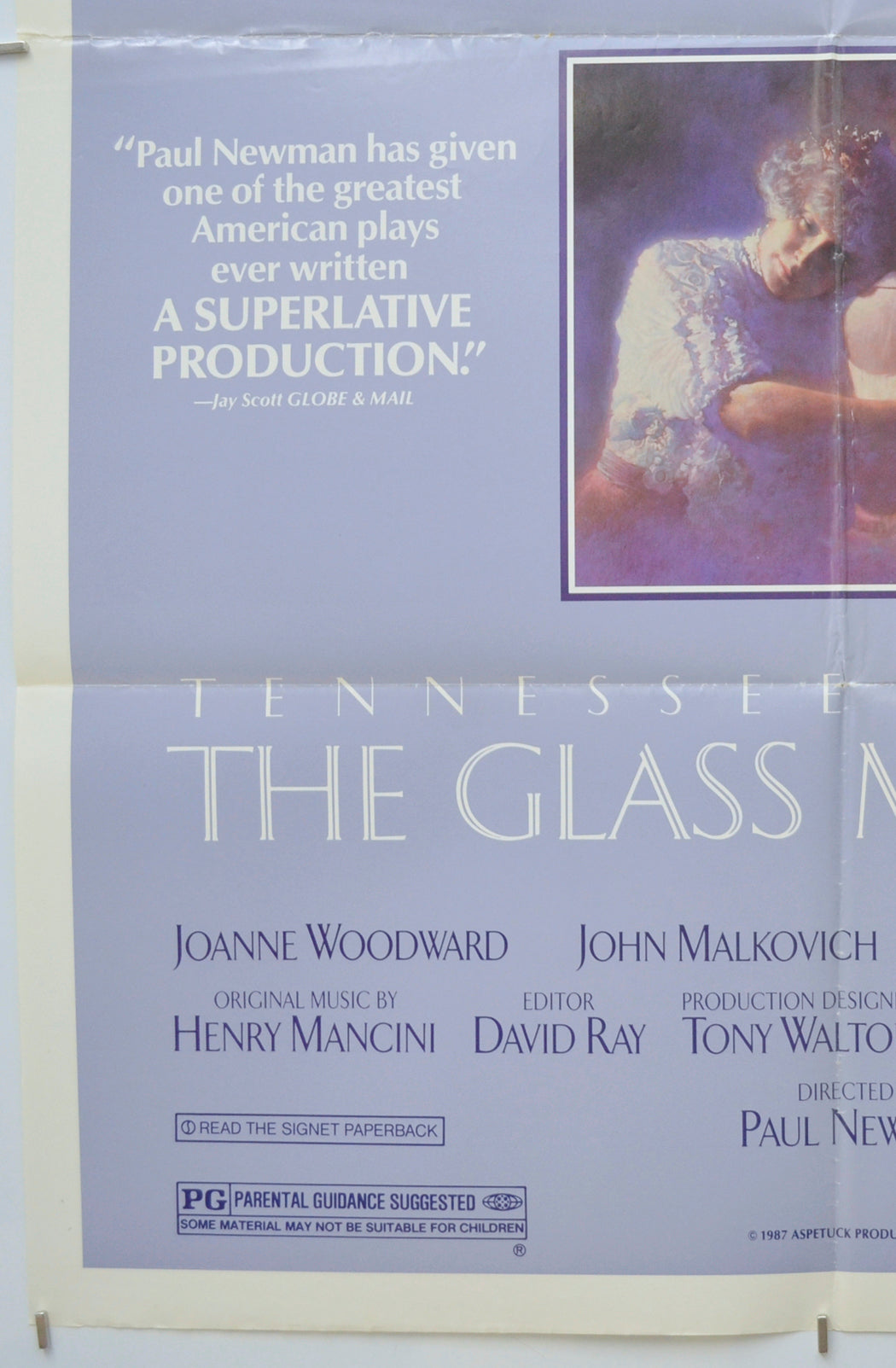 THE GLASS MENAGERIE (Bottom Left) Cinema One Sheet Movie Poster 