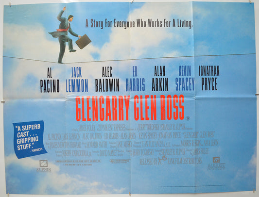 Glengarry Glen Ross Original Quad Poster - Film Poster - Movie Poster