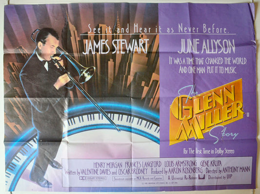 The Glenn Miller Story  (1985 re-release Poster)   Original British Quad Poster - Movie Poster