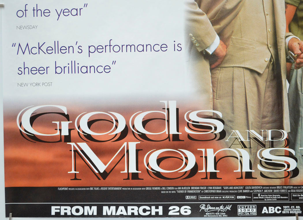 GODS AND MONSTERS (Bottom Left) Cinema Quad Movie Poster 