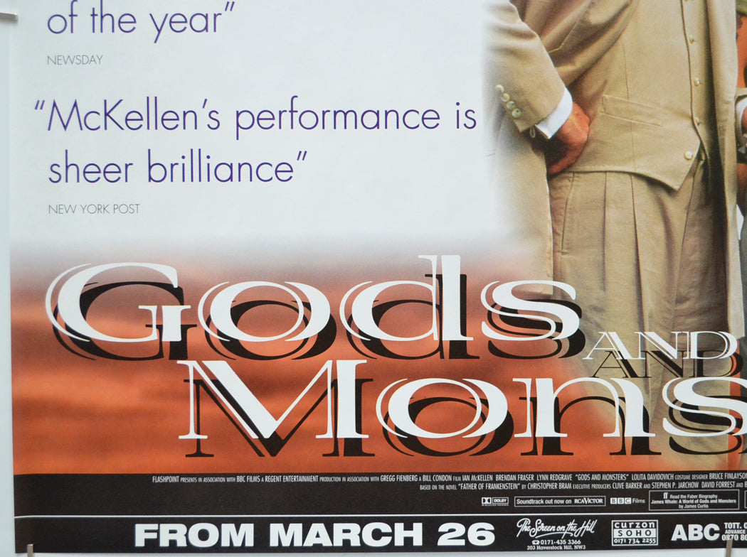 GODS AND MONSTERS (Bottom Left) Cinema Quad Movie Poster 