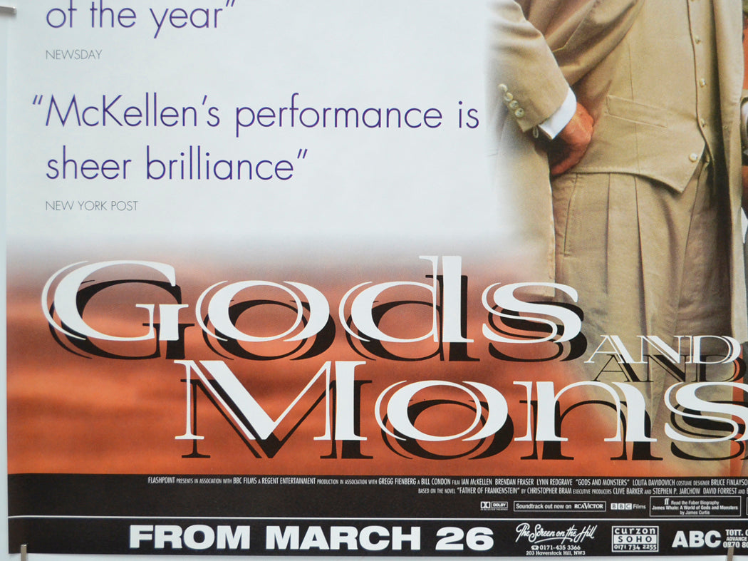 GODS AND MONSTERS (Bottom Left) Cinema Quad Movie Poster 