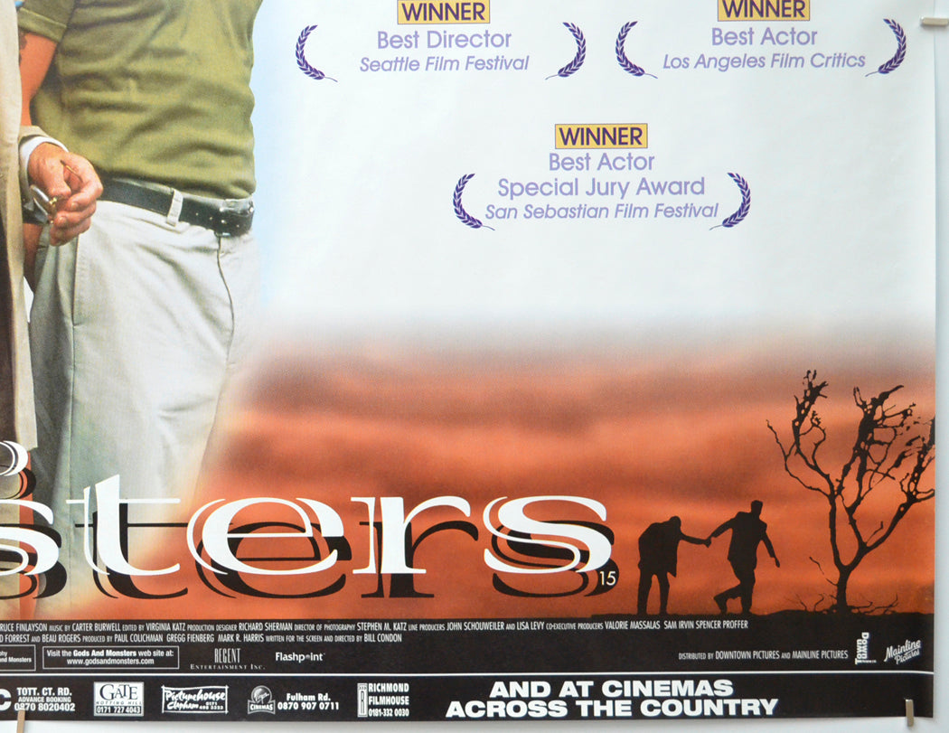 GODS AND MONSTERS (Bottom Right) Cinema Quad Movie Poster 