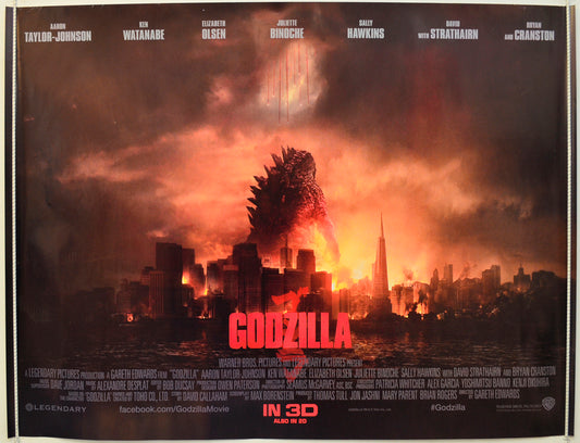 Godzilla  (Teaser / Advance Version)   Original Quad Poster - Film Poster - Movie Poster  