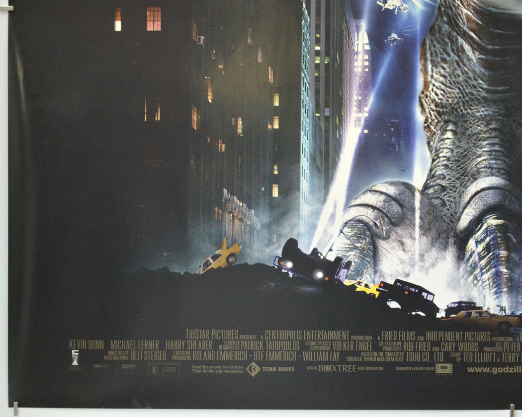 GODZILLA (Bottom Left) Cinema Quad Movie Poster 