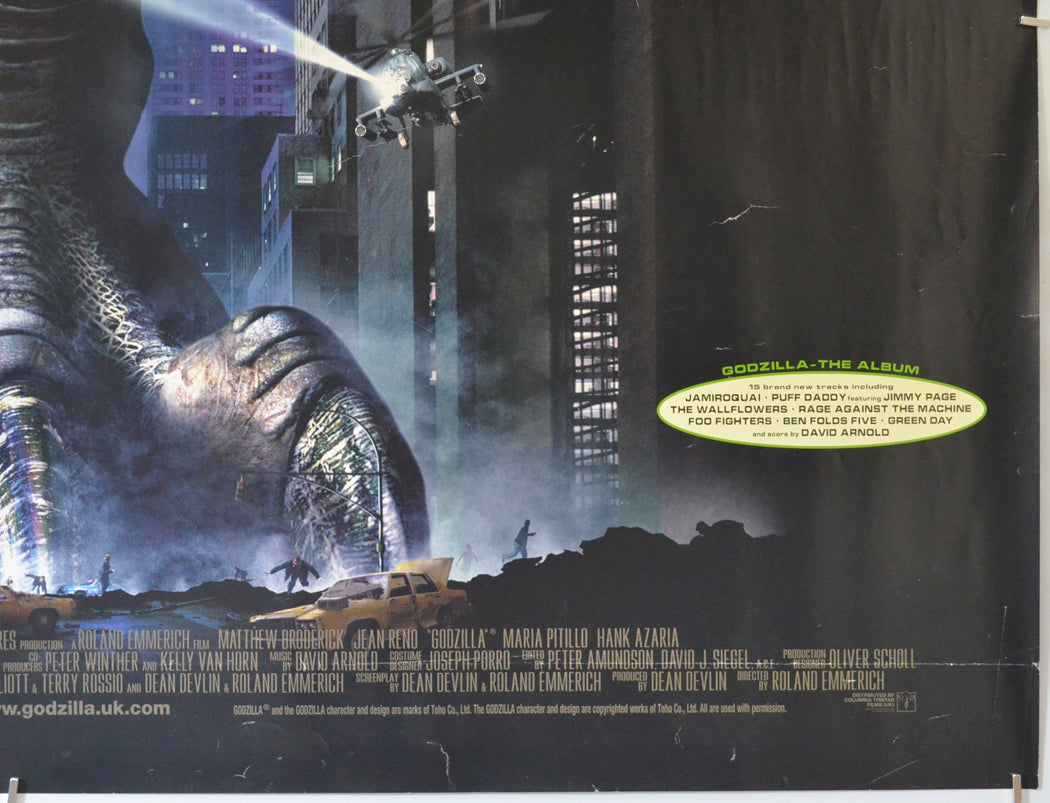 GODZILLA (Bottom Right) Cinema Quad Movie Poster 