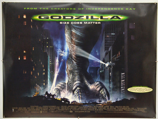 Godzilla - Original Quad Poster - Film Poster - Movie Poster