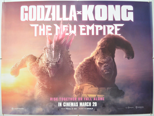 Godzilla x Kong: The New Empire  Original Quad Poster - Film Poster - Movie Poster