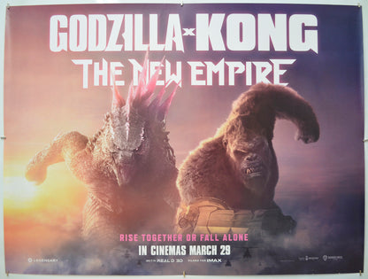 Godzilla x Kong: The New Empire  Original Quad Poster - Film Poster - Movie Poster