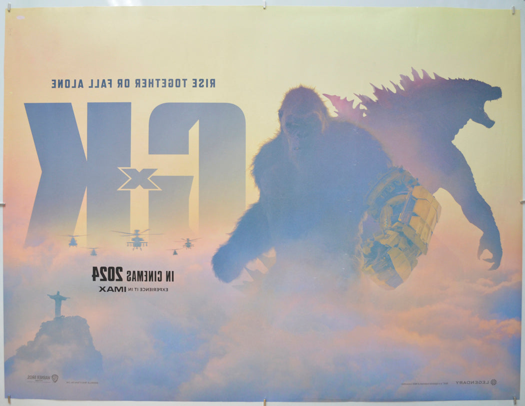 GODZILLA X KONG: THE NEW EMPIRE (Back) Cinema Quad Movie Poster 