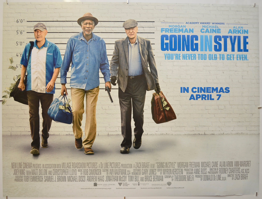 Going In Style Original Quad Poster - Film Poster - Movie Poster