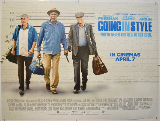 Going In Style Original Quad Poster - Film Poster - Movie Poster