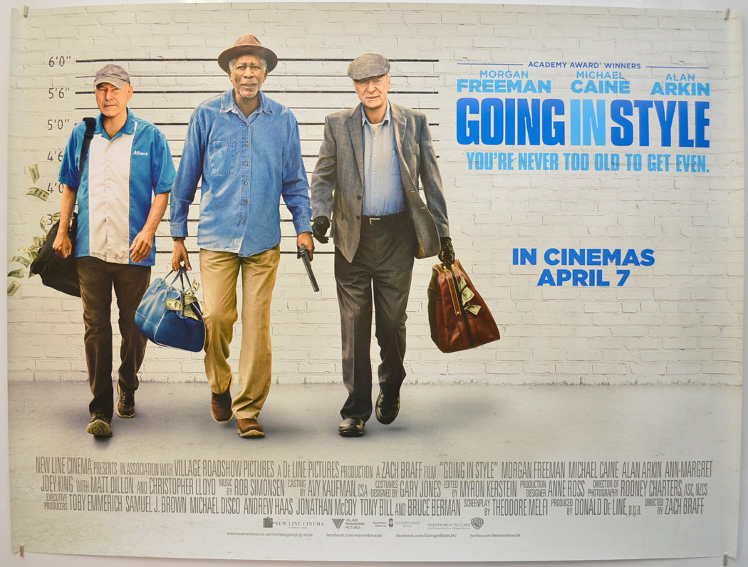 Going In Style Original Quad Poster - Film Poster - Movie Poster