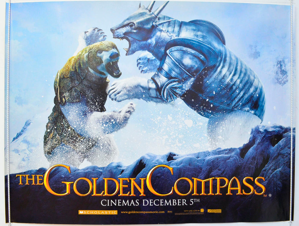 The Golden Compass  (Polar Bears Teaser / Advance Version)   Original British Quad Poster - Film Poster - Movie Poster 