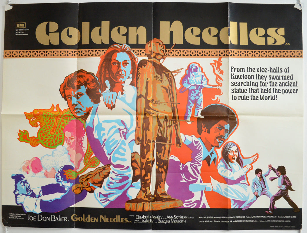 Golden Needles  Original British Quad Poster - Film Poster - Movie Poster 