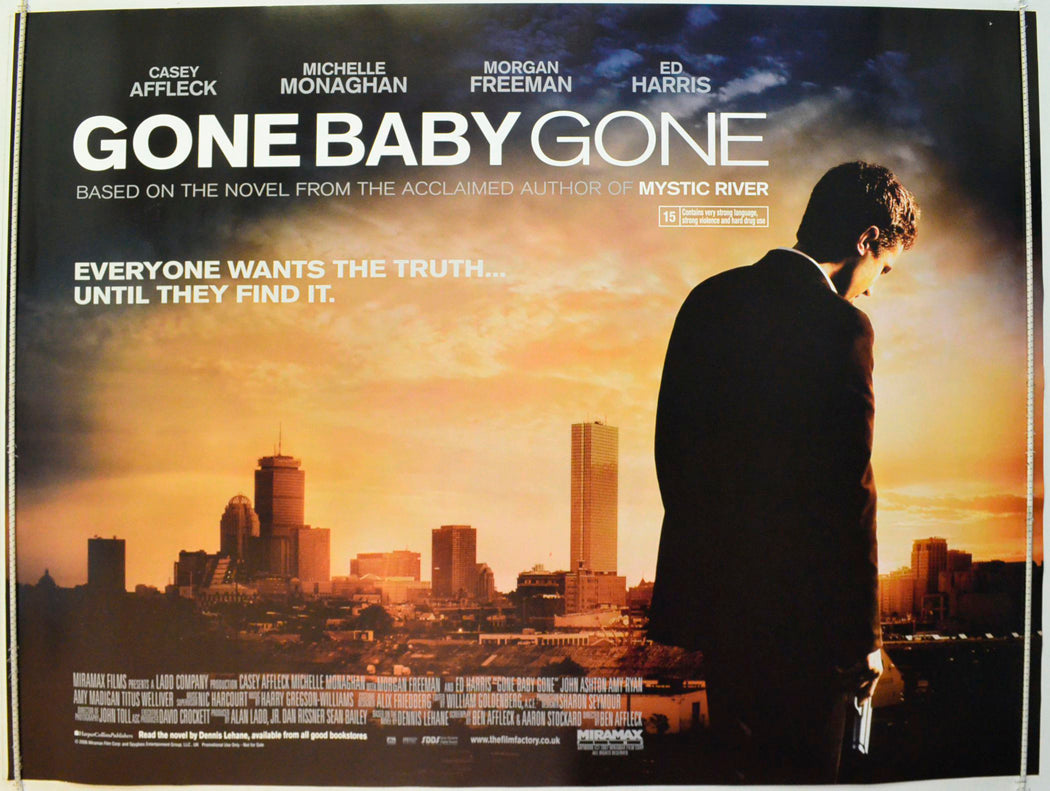 Gone Baby Gone Original British Quad Poster - Film Poster - Movie Poster 