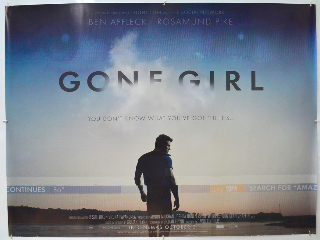 Gone Girl - Original Quad Poster - Film Poster - Movie Poster