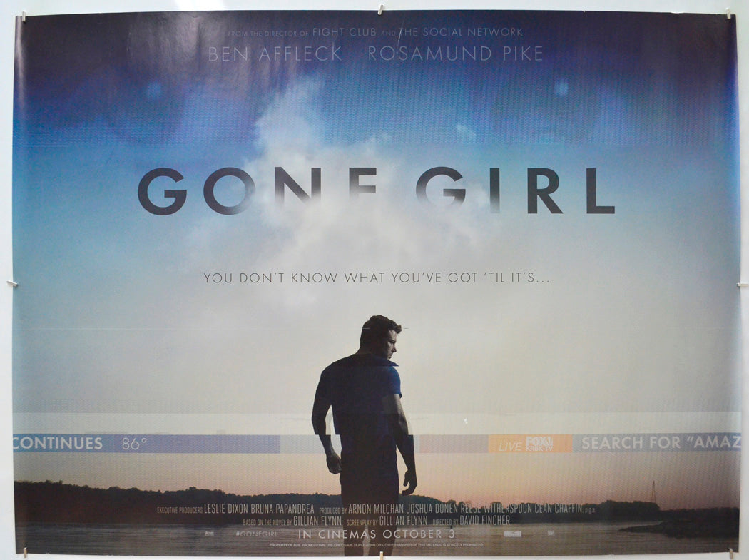 Gone Girl - Original Quad Poster - Film Poster - Movie Poster