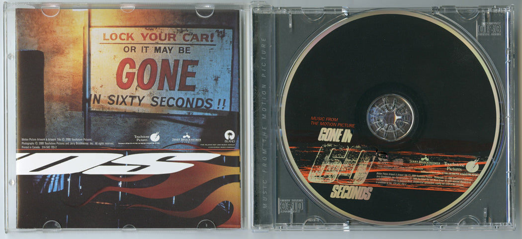 GONE IN 60 SECONDS Original CD Soundtrack (Inside) 