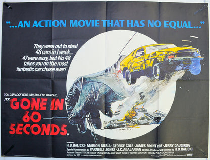 Gone in 60 Seconds  Original British Quad Poster - Film Poster - Movie Poster 