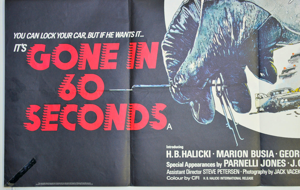 GONE IN 60 SECONDS (Bottom Left) Cinema Quad Movie Poster 