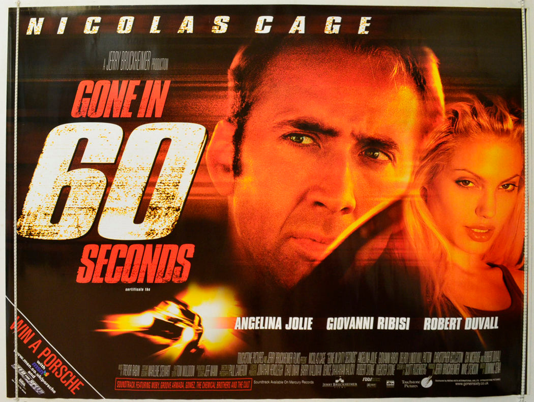 Gone In 60 Seconds  Original British Quad Poster - Film Poster - Movie Poster