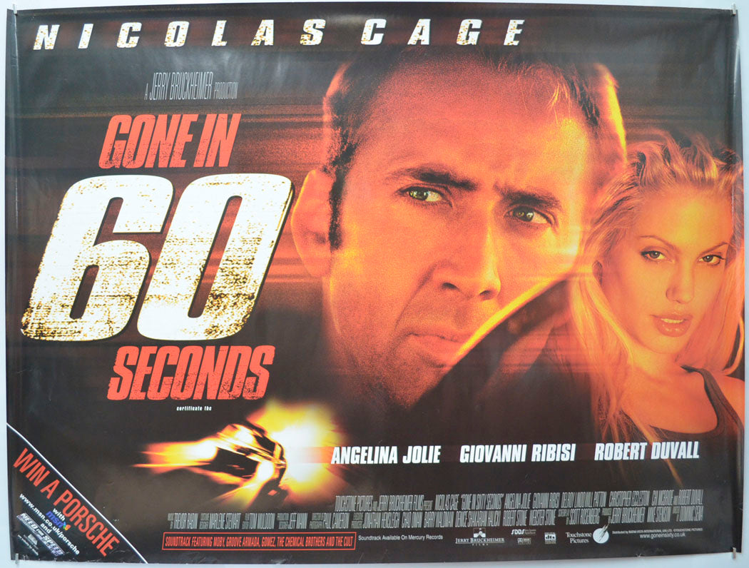 Gone In 60 Seconds Original Quad Poster - Film Poster - Movie Poster